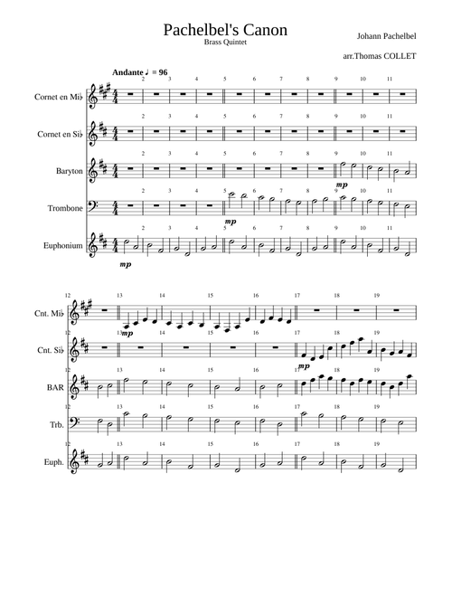 Pachelbels Canon Brass