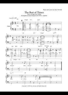Free The Best Of Times by Jerry Herman sheet music | Download PDF