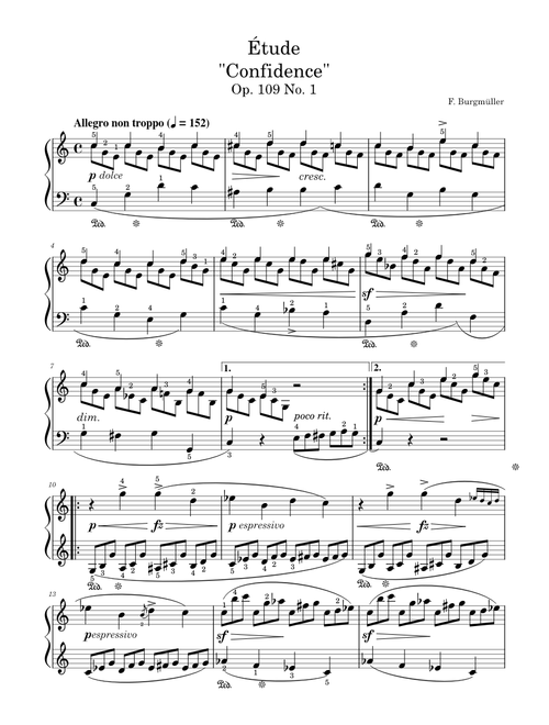Étude Op. 109 No. 1 "Confidence"