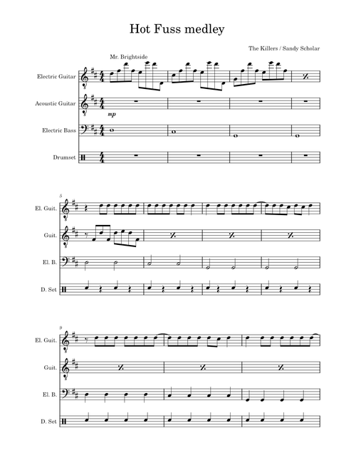 Mr. Brightside/Somebody told me/Midnight show/Jenny was a friend of mine/Smile like you mean it/All these things that I've done – Brandon Flowers Hot fuss medley