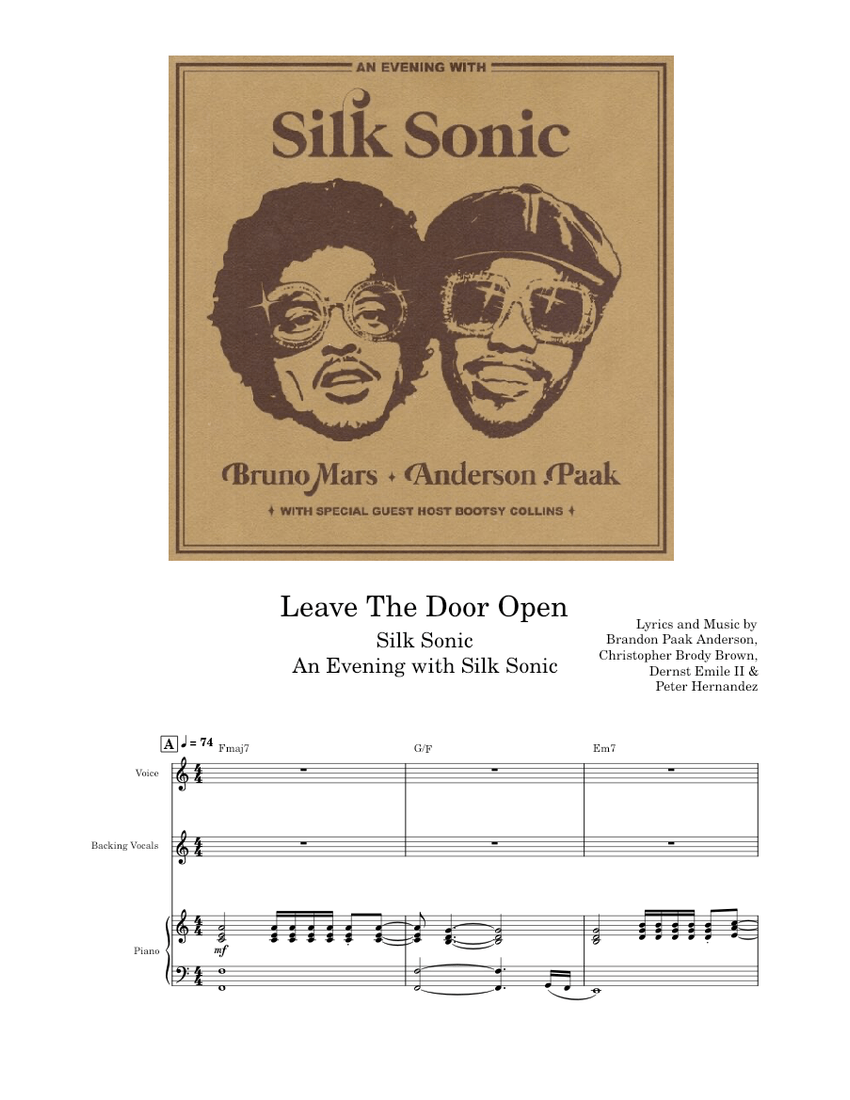 silk sonic Leave The Door Open 7インチ LEAVE THE DOOR OPEN / LEAVE THE DOOR OPEN (LIVE)(7