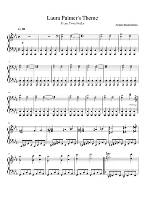 Twin Peaks Theme Sheet Music for Piano (Solo) easy | MuseScore.com Twin Peaks Theme Sheet Music for Piano (Solo) easy | MuseScore.com