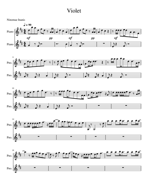 Violet – Ninomae Ina'nis Ninomae Ina'nis Violet - Violin Cover