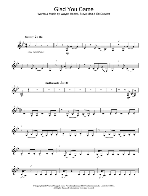 Glad You Came - The Wanted (Clarinet Solo)