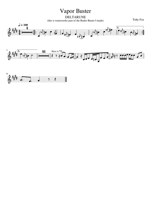 Vapor Buster- Deltarune Chapter 3 – Toby Fox