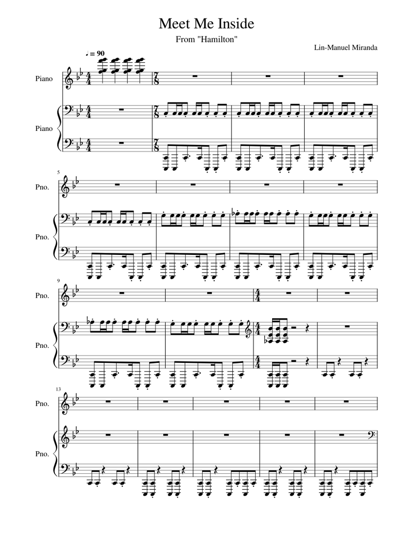 1.16 Meet Me Inside Sheet Music for Piano (Piano Duo) | MuseScore.com