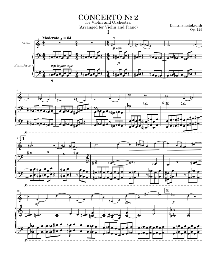 クラシック Violin Concerto 2 / Violin Concerto 2 Op 47 p706p5g Shostakovich - Violin Concerto № 2, Op. 129 - Arrangement