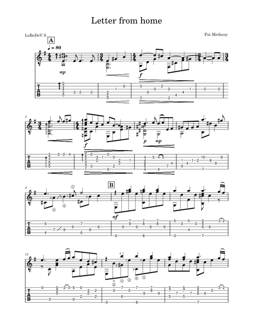 "Letter from home"-Pat Metheny