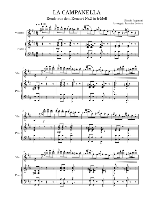 La Campanella – Niccolò Paganini - Leclerc