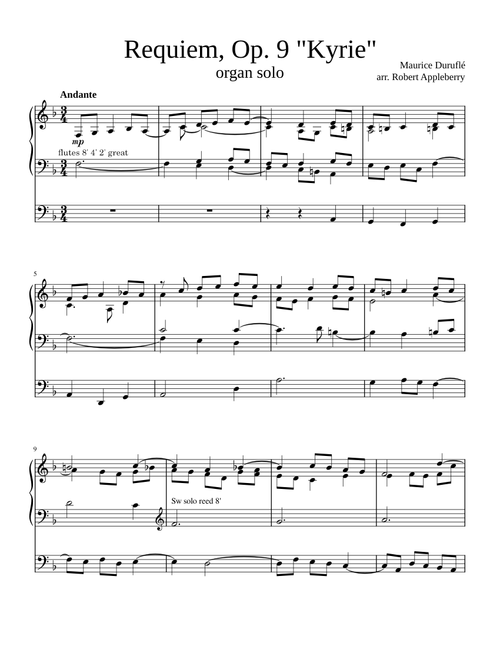 Requiem, Op. 9: II. Kyrie – Maurice Duruflé