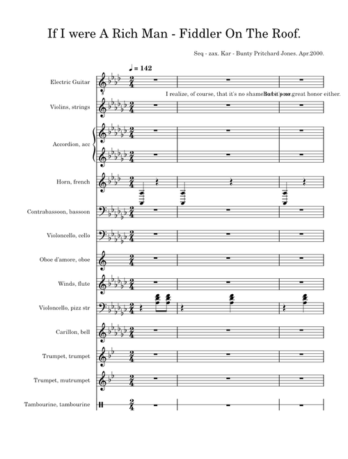If I Were A Rich Man (from Fiddler On The Roof) – Sheldon Harnick And Jerry Bock