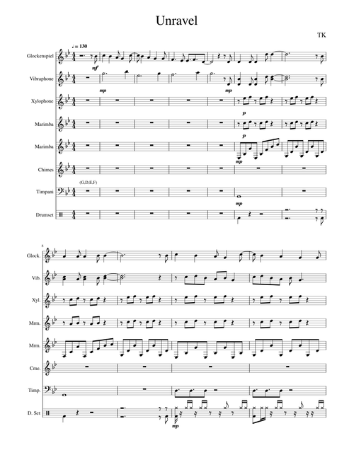 Unravel - percussion ensemble