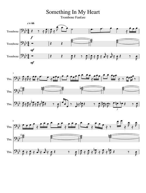 Something In My Heart Trombone FanFare