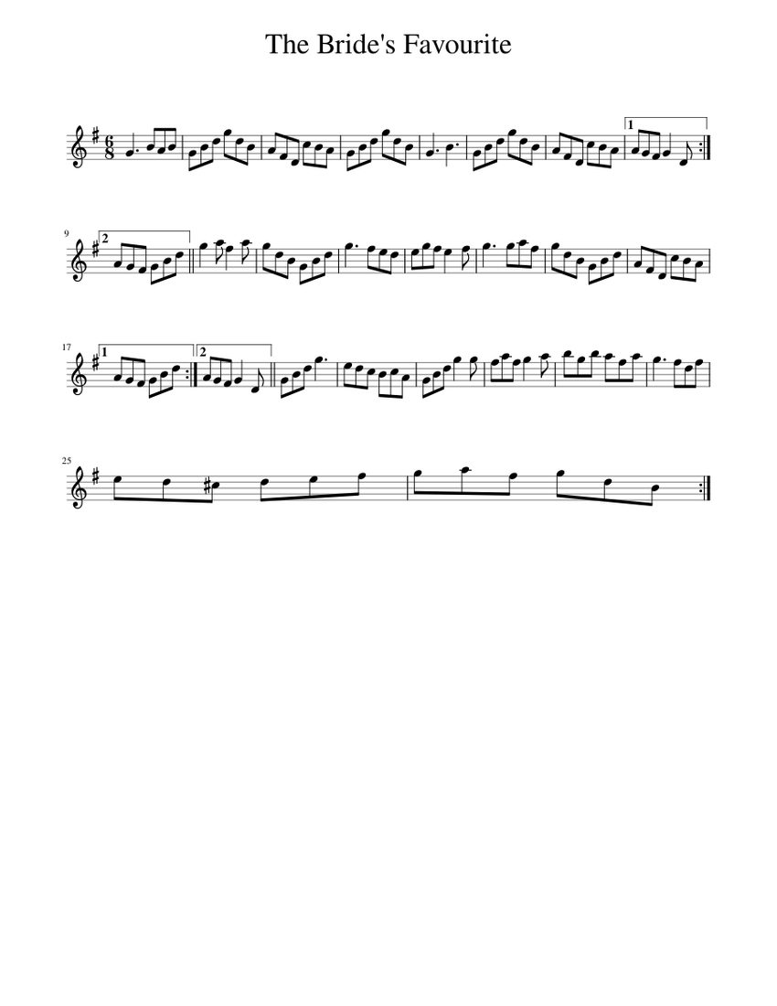 The Bride's Favourite Sheet music for Piano (Solo) Easy | Musescore.com
