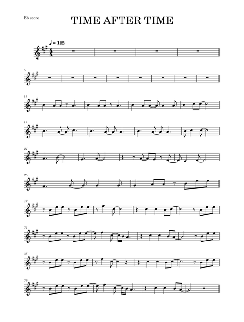 Time after time – Cyndi Lauper (ALTO SAX RMX)