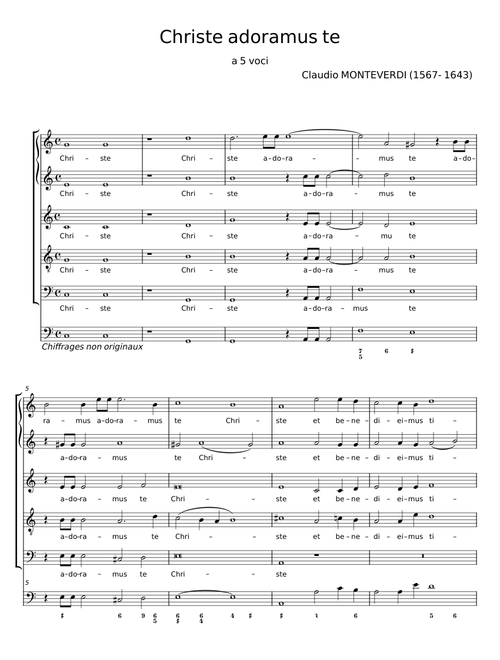 Christe, adoramus Te - Claudio Monteverdi