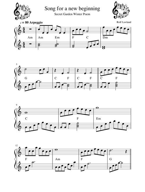 Song for a new beginning, 2 balken