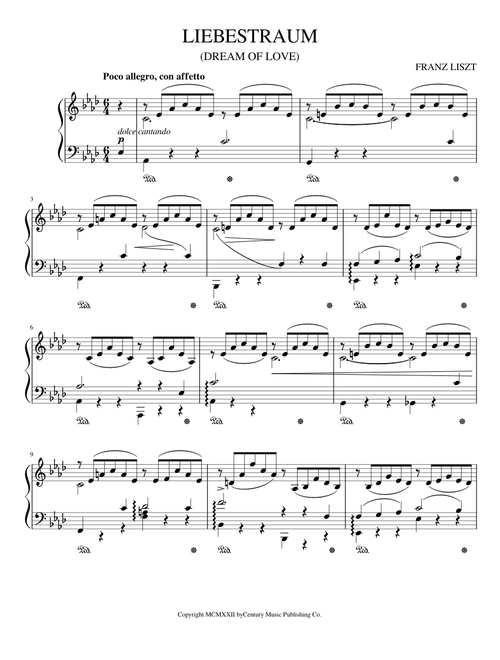 Liebestraüm No. 3 in A♭ Major (Dream of Love)