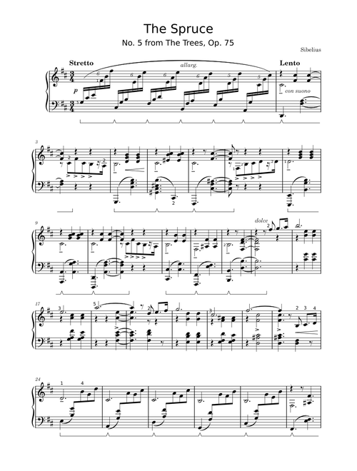 The Spruce, No. 5 from The Trees, Op. 75 — Sibelius