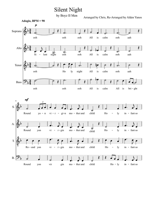 Silent Night - Boyz II Men (Rearranged)