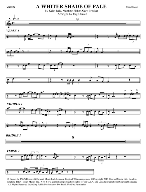 A Whiter Shade Of Pale (Arr. Jorge Juárez) - Procol Harum (Viola Solo)