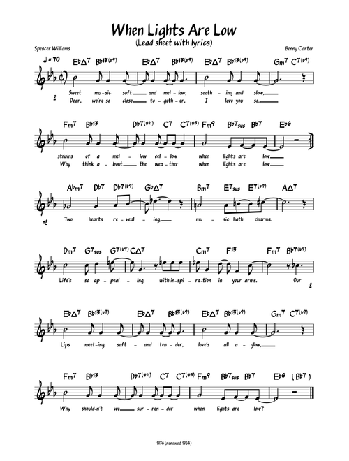 When Lights Are Low – Benny Carter