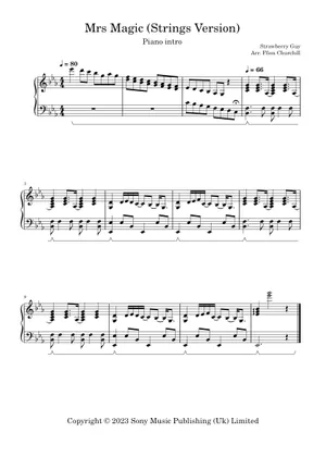 Version Magic String Mrs Magic (Strings Version) – Strawberry Guy Sheet Music for Piano ...