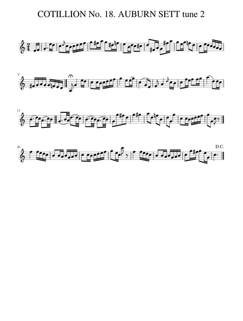 COTILLION No. 18. AUBURN SETT tune 2