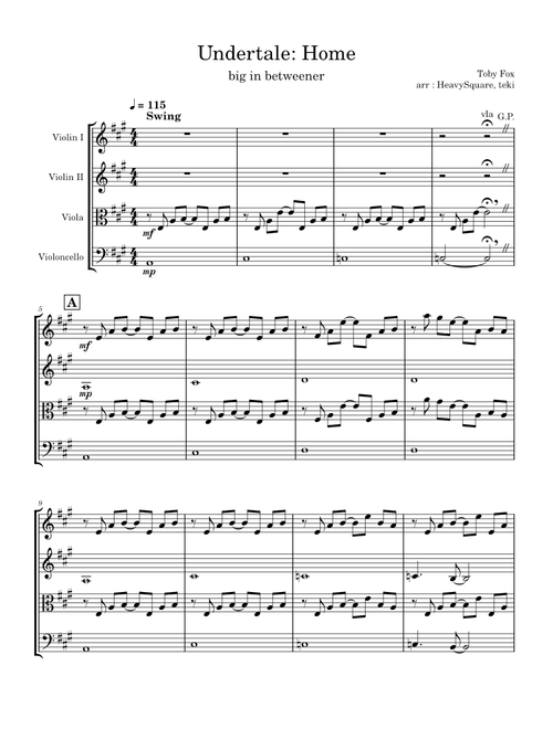 Undertale Home Quartet