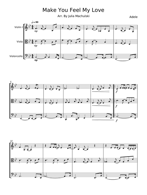 Make you feel my love - Adele