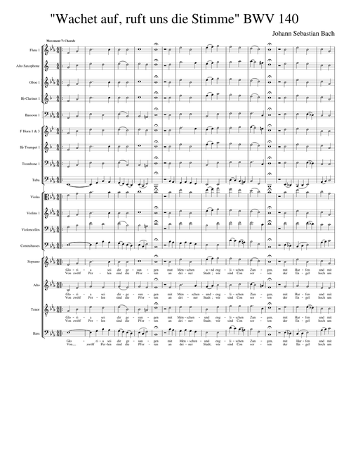 Wachet auf, ruft uns die Stimme BWV 140