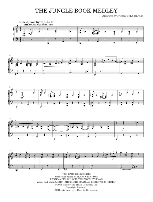 The Jungle Book Medley (Piano Solo)