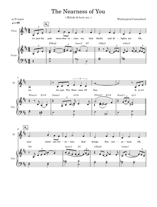The Nearness of You (melody & acc)