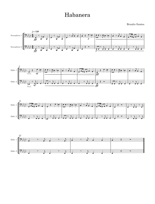 Habanera – Unknown author