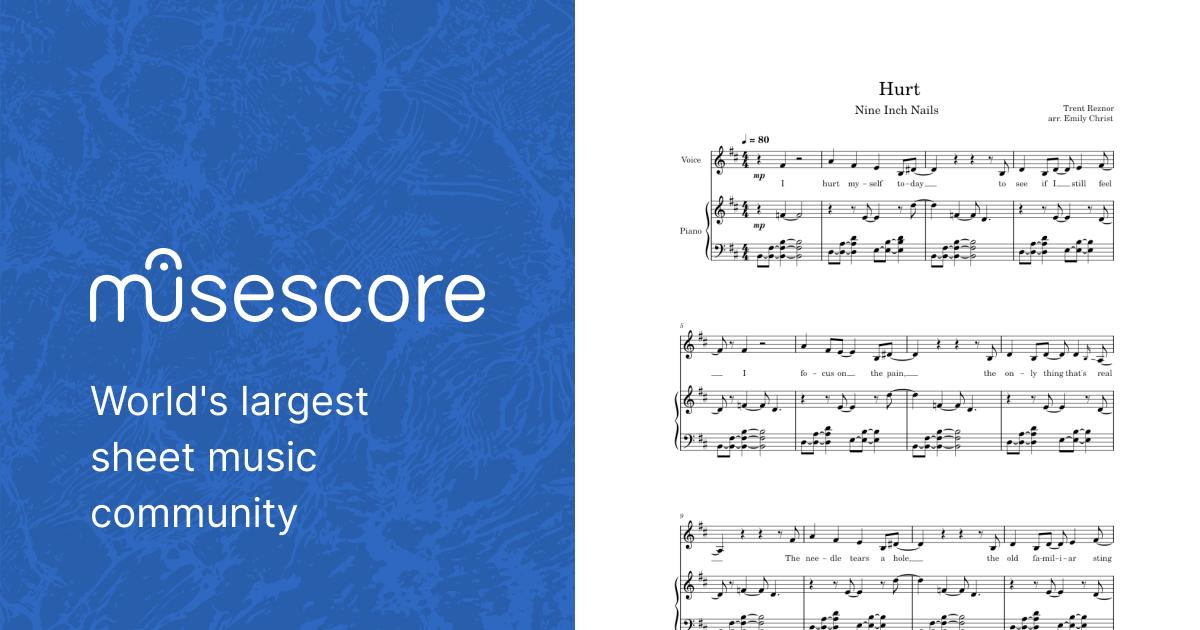 Hurt - Nine Inch Nails (Piano and Voice) Sheet music for Piano, Voice (other) (Piano-Voice) Hurt - Nine Inch Nails (Piano and Voice) Sheet music for Piano, Voice (other) (Piano-Voice)