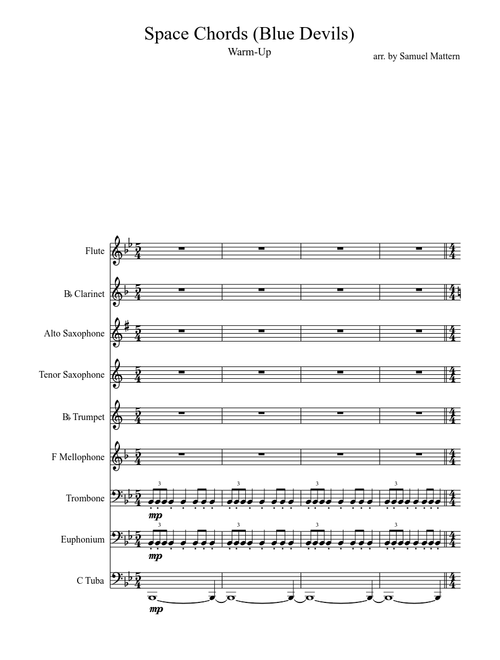 Space Chords (Blue Devils) Warm-Up