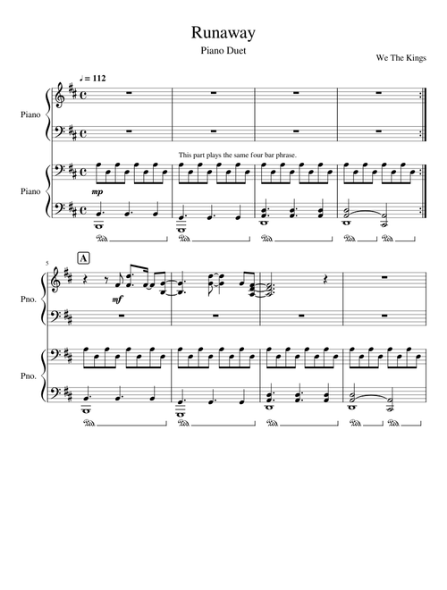 Runaway - We The Kings [DUET]