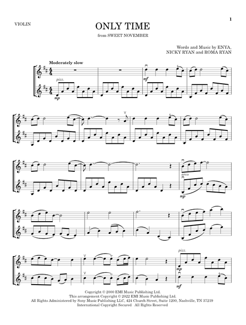 Only Time - Enya (Violin Duet)