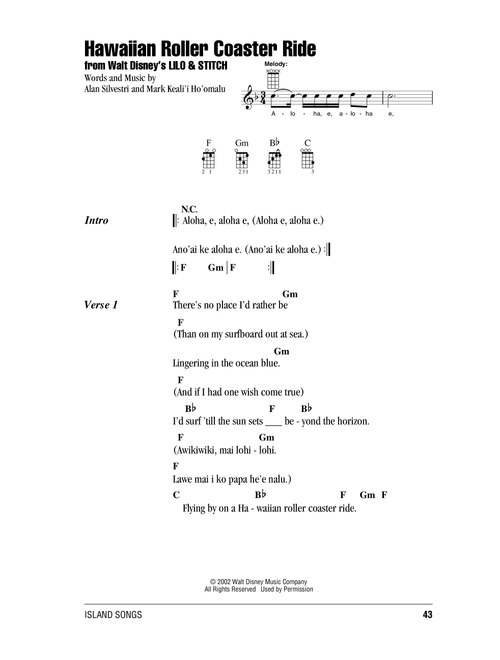 Hawaiian Roller Coaster Ride - Mark Keali'i Ho'omalu (Ukulele Chords-Lyrics)