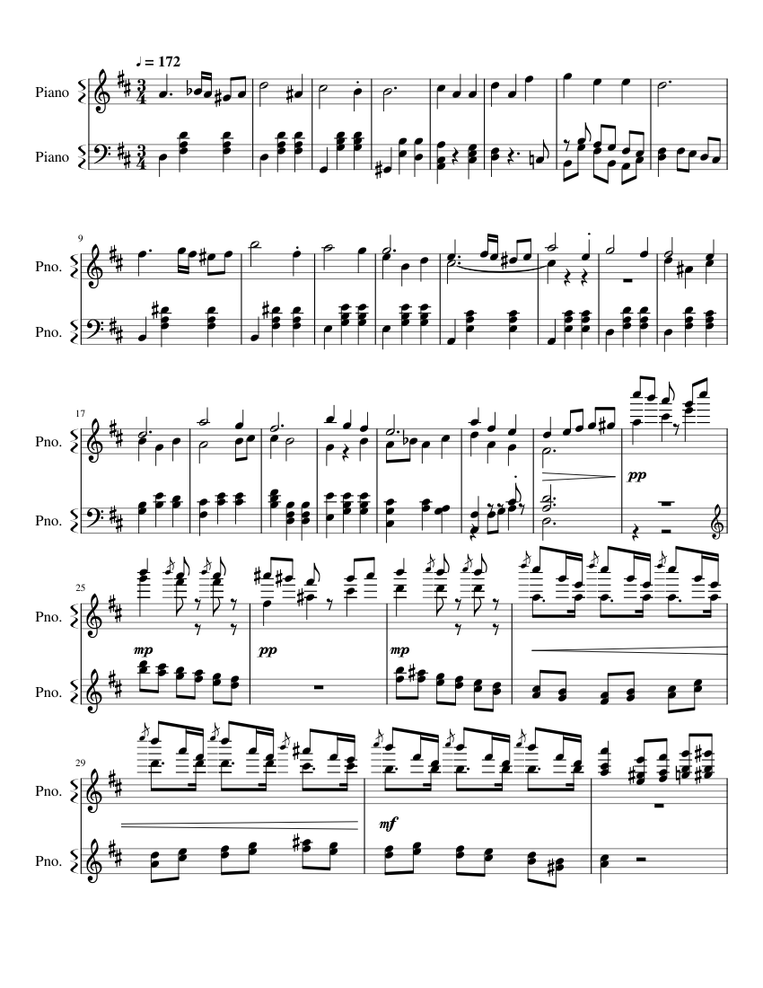 Waltz in D Major Sheet music for Piano (Piano Duo) | Musescore.com