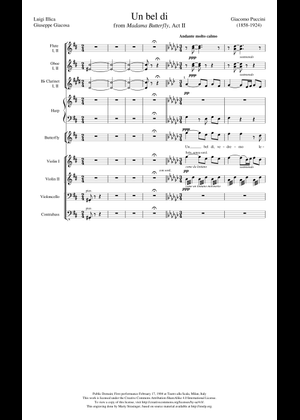 Madama Butterfly Sheet Music for Piano, Vocals (Piano-Voice