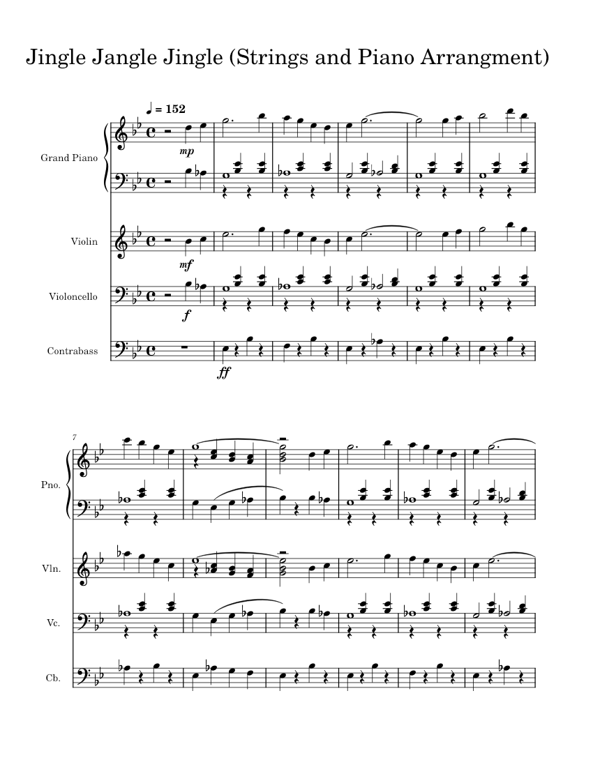 Jingle Jangle Jingle (Strings and Piano Arrangement) Sheet music for ...