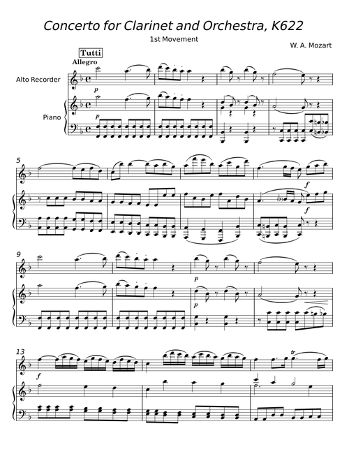 Clarinet Concerto in A major, K.622 - Wolfgang Amadeus Mozart