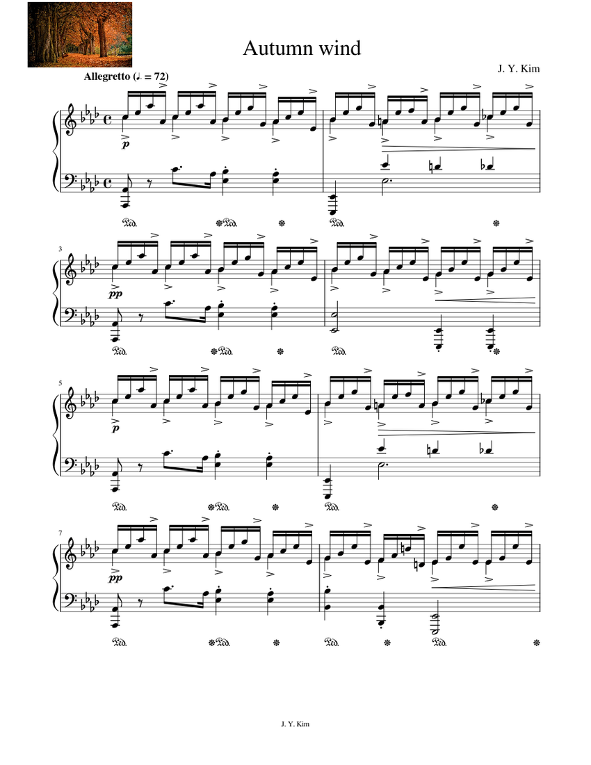 Autumn wind Sheet Music for Piano (Solo) | MuseScore.com