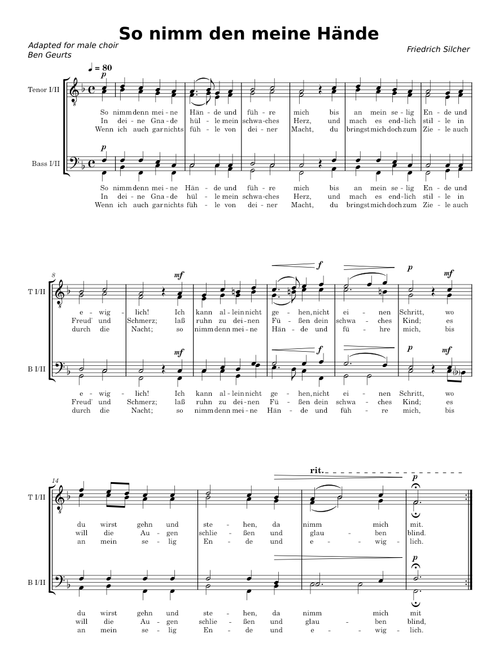 So nimm den meine Hände - Friedrich Silcher