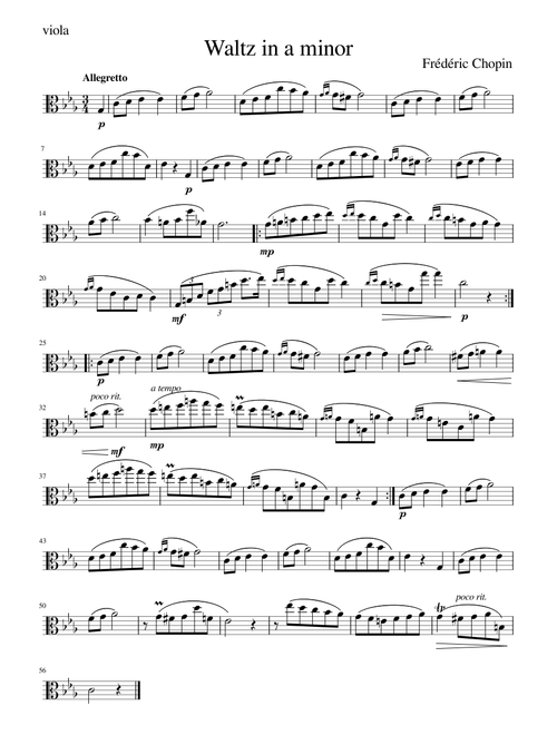 Chopin Waltz in a minor