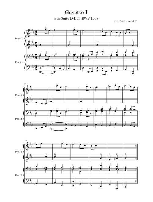 Orchestral Suite No.3 in D major, BWV 1068 – Johann Sebastian Bach – Gavotte I