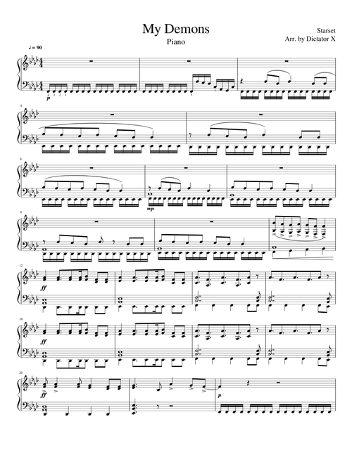 Starset: My Demons Piano