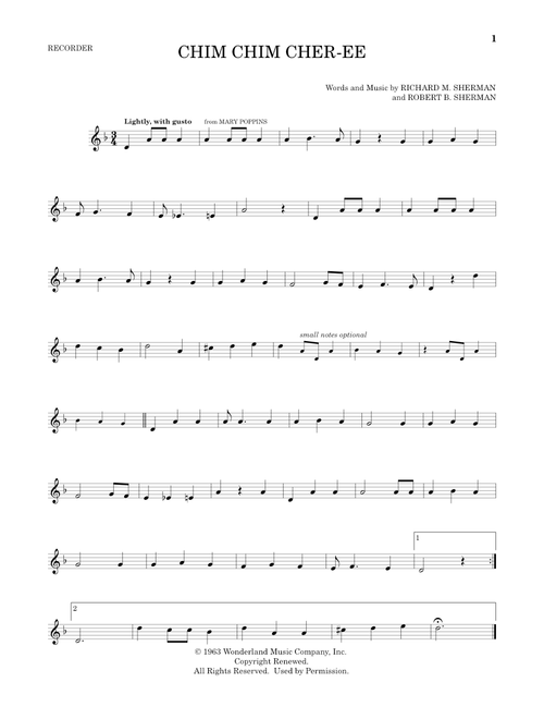 Chim Chim Cher-ee (from Mary Poppins) - Dick Van Dyke (Recorder Solo)
