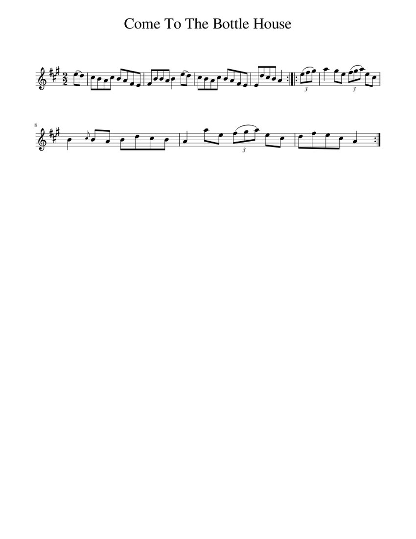 Come To The Bottle House Sheet music for Piano (Solo)